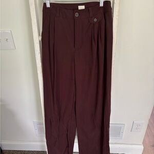 a new day Burgandy Dress Pants Tailored Pleated